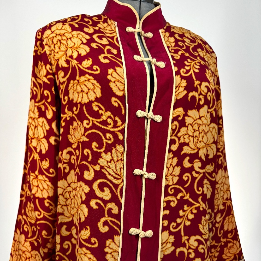 Silk Asian Mandarin Top
